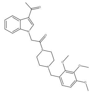 COc1ccc(CN2CCN(C(=O)Cn3cc(C(C)=O)c4ccccc43)CC2)c(OC)c1OC结构式