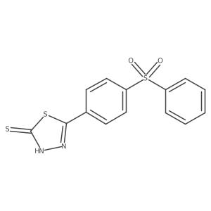 5-[4-(Phenylsulfonyl)phenyl]-1,3,4-thiadiazole-2(3H)-thione结构式