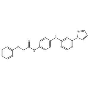 N-(4-((6-(1H-pyrazol-1-yl)pyrimidin-4-yl)amino)phenyl)-2-phenoxyacetamide Structure