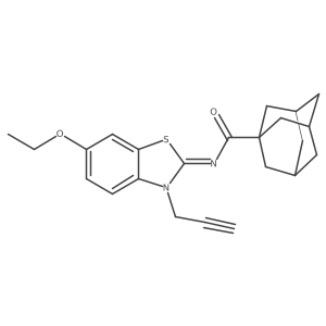 (1s,3s,E)-N-(6-ethoxy-3-(prop-2-yn-1-yl)benzo[d]thiazol-2(3H)-ylidene)adamantane-1-carboxamide结构式