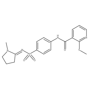 N-[4-[(Z)-(1-Methylpyrrolidin-2-ylidene)amino]sulfonylphenyl]-2-methylsulfanylpyridine-3-carboxamide结构式