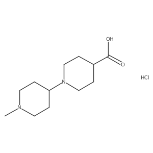 1'-Methyl-[1,4']bipiperidinyl-4-carboxylic acid hydrochloride Structure
