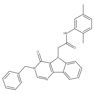 2-(3-benzyl-4-oxo-3H-pyrimido[5,4-b]indol-5(4H)-yl)-N-(2,5-dimethylphenyl)acetamide结构式