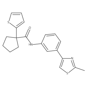 N-(3-(2-methylthiazol-4-yl)phenyl)-1-(thiophen-2-yl)cyclopentanecarboxamide Structure