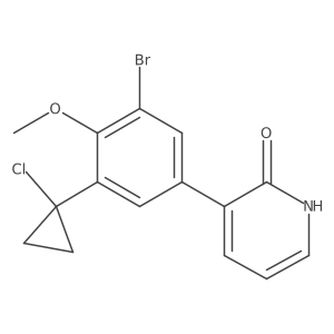 3-(3-Bromo-5-(1-chlorocyclopropyl)-4-methoxyphenyl)pyridin-2(1h)-one结构式