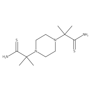 2-[4-(1-Carbamothioyl-1-methylethyl)piperazin-1-yl]-2-methylpropanethioamide Structure