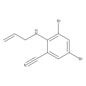 2-Allylamino-3,5-dibromobenzonitrile结构式