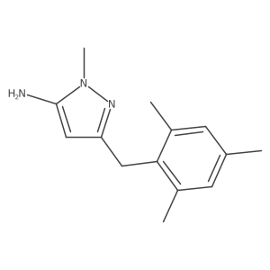 1-methyl-3-[(2,4,6-trimethylphenyl)methyl]-1H-pyrazol-5-amine Structure
