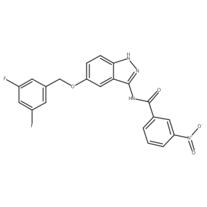 N-[5-[(3,5-difluorophenyl)methoxy]-1H-indazol-3-yl]-3-nitrobenzamide Structure