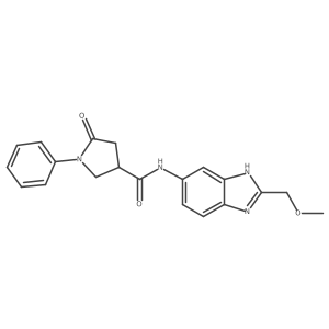 N-[2-(methoxymethyl)-1H-benzimidazol-5-yl]-5-oxo-1-phenylpyrrolidine-3-carboxamide Structure