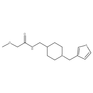 2-methoxy-N-((1-(thiophen-3-ylmethyl)piperidin-4-yl)methyl)acetamide Structure