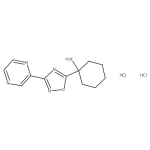 [1-(3-Pyrazin-2-yl-1,2,4-oxadiazol-5-yl)cyclohexyl]amine dihydrochloride Structure