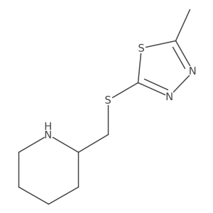 2-Methyl-5-((piperidin-2-ylmethyl)thio)-1,3,4-thiadiazole Structure