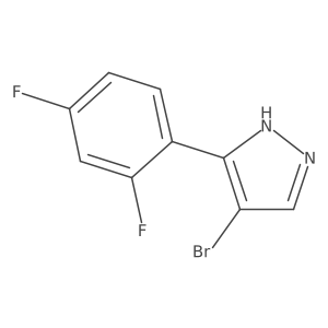 4-Bromo-3-(2,4-difluorophenyl)-1H-pyrazole结构式