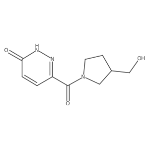 6-[3-(Hydroxymethyl)pyrrolidine-1-carbonyl]-2,3-dihydropyridazin-3-one Structure