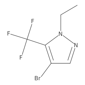 4-bromo-1-ethyl-5-(trifluoromethyl)-1H-pyrazole Structure