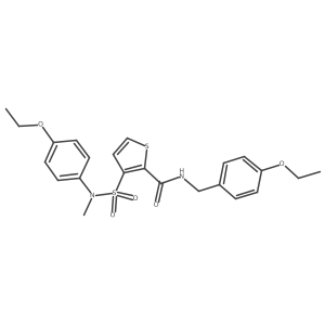 3-[(4-ethoxyphenyl)(methyl)sulfamoyl]-N-[(4-ethoxyphenyl)methyl]thiophene-2-carboxamide Structure