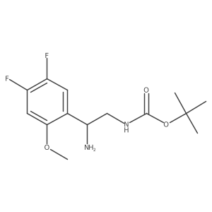 tert-butyl N-[2-amino-2-(4,5-difluoro-2-methoxyphenyl)ethyl]carbamate结构式