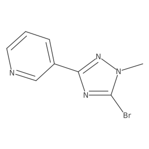 3-(5-bromo-1-methyl-1H-1,2,4-triazol-3-yl)pyridine Structure
