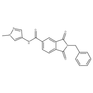 2-benzyl-N-(1-methyl-1H-pyrazol-4-yl)-1,3-dioxo-2,3-dihydro-1H-isoindole-5-carboxamide Structure