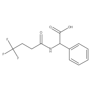Benzeneacetic acid, I+/--[(4,4,4-trifluoro-1-oxobutyl)amino]- Structure