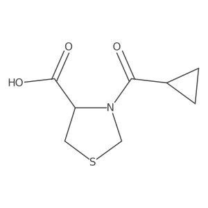 3-Cyclopropanecarbonyl-1,3-thiazolidine-4-carboxylic acid Structure