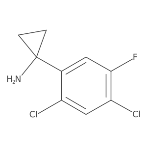 1-(2,4-Dichloro-5-fluorophenyl)cyclopropan-1-amine结构式