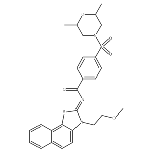 (Z)-4-((2,6-dimethylmorpholino)sulfonyl)-N-(3-(2-methoxyethyl)naphtho[2,1-d]thiazol-2(3H)-ylidene)benzamide结构式