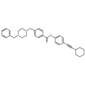 N-[4-(2-cyclohexylethynyl)phenyl]-4-[[4-(3-pyridinylmethyl)-1-piperazinyl]methyl]benzamide Structure
