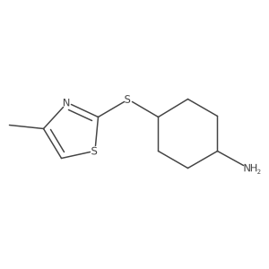4-[(4-Methyl-1,3-thiazol-2-yl)sulfanyl]cyclohexan-1-amine Structure