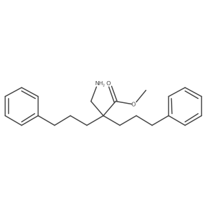 Methyl 2-(aminomethyl)-5-phenyl-2-(3-phenylpropyl)pentanoate结构式