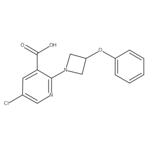 5-Chloro-2-(3-phenoxyazetidin-1-yl)nicotinic acid结构式