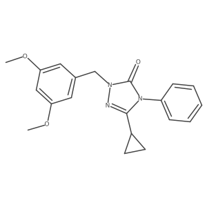 3-cyclopropyl-1-(3,5-dimethoxybenzyl)-4-phenyl-1H-1,2,4-triazol-5(4H)-one Structure