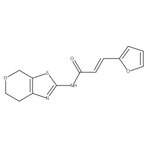 (E)-N-(6,7-dihydro-4H-pyrano[4,3-d]thiazol-2-yl)-3-(furan-2-yl)acrylamide结构式