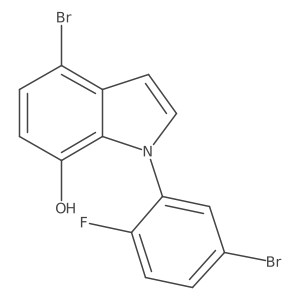 4-Bromo-1-(5-bromo-2-fluorophenyl)indol-7-ol Structure