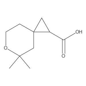 5,5-Dimethyl-6-oxaspiro[2.5]octane-1-carboxylic acid Structure