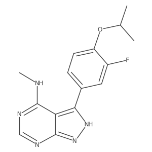 3-[3-Fluoro-4-(1-methylethoxy)phenyl]-n-methyl-1h-pyrazolo[3,4-d]pyrimidin-4-amine Structure