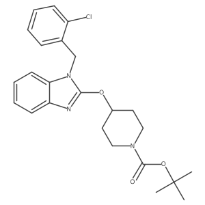 tert-Butyl 4-((1-(2-chlorobenzyl)-1H-benzo[d]imidazol-2-yl)oxy)piperidine-1-carboxylate Structure