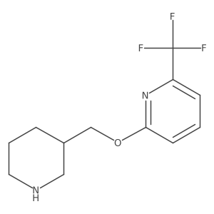 2-(Piperidin-3-ylmethoxy)-6-(trifluoromethyl)pyridine结构式