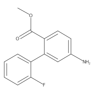 Methyl 5-amino-2'-fluoro-[1,1'-biphenyl]-2-carboxylate结构式