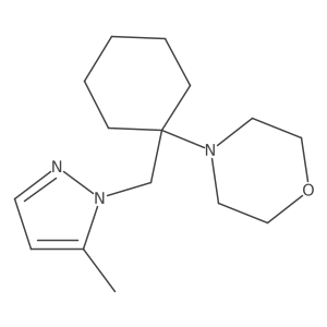 4-[1-[(5-Methylpyrazol-1-yl)methyl]cyclohexyl]morpholine结构式