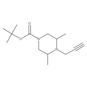 Tert-butyl 3,5-dimethyl-4-(prop-2-yn-1-yl)piperazine-1-carboxylate Structure