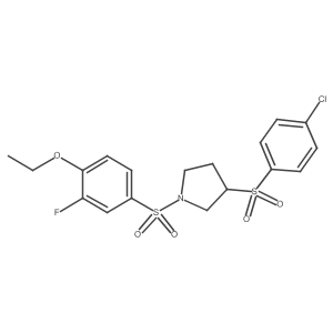 3-((4-Chlorophenyl)sulfonyl)-1-((4-ethoxy-3-fluorophenyl)sulfonyl)pyrrolidine Structure