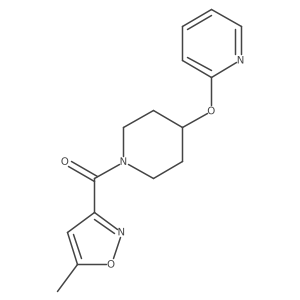 (5-Methylisoxazol-3-yl)(4-(pyridin-2-yloxy)piperidin-1-yl)methanone结构式