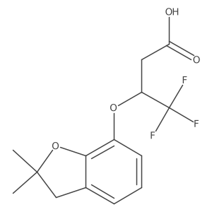 Butanoic acid, 3-[(2,3-dihydro-2,2-dimethyl-7-benzofuranyl)oxy]-4,4,4-trifluoro-结构式