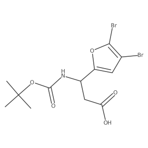3-{[(Tert-butoxy)carbonyl]amino}-3-(4,5-dibromofuran-2-yl)propanoic acid Structure