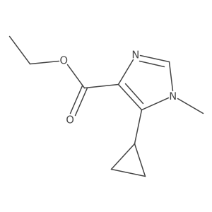 Ethyl 5-cyclopropyl-1-methyl-1H-imidazole-4-carboxylate结构式