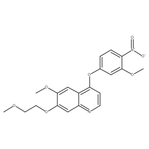 6-Methoxy-7-(2-methoxyethoxy)-4-(3-methoxy-4-nitrophenoxy)quinoline结构式