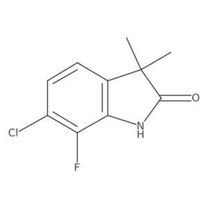 6-chloro-7-fluoro-3,3-dimethyl-2,3-dihydro-1H-indol-2-one Structure