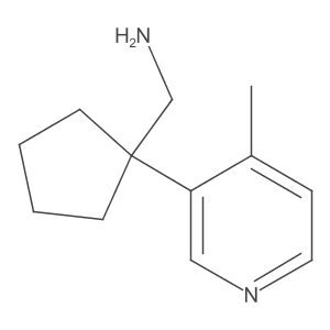 [1-(4-Methylpyridin-3-yl)cyclopentyl]methanamine结构式